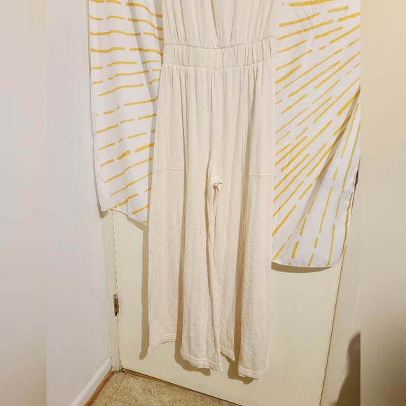 FP Beach free people cream jumpsuit s - Picture 6 of 12
